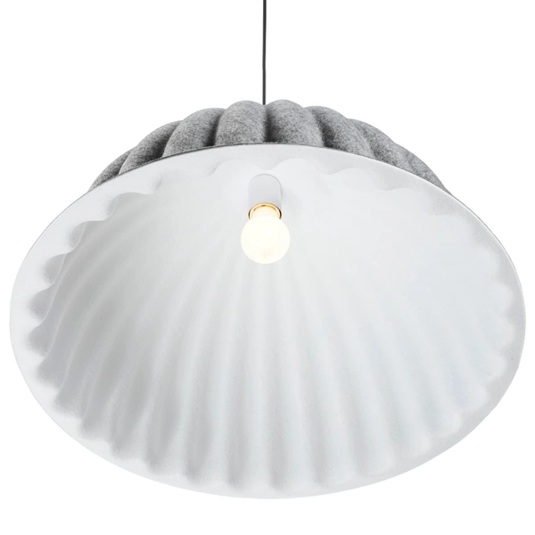 Lampa wisząca z kloszem Felt ST-10267P-S grey Step materiałowa szara