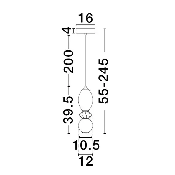 Lampa wisząca nad stół MONRETA LE45231 LED 12W 3000K mokka biała