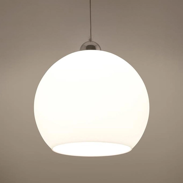 Szklana kula wisząca SL.0256 kuchenna lampa nad stół ball biała