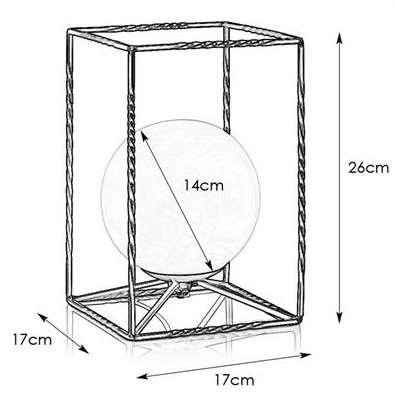 Biurkowa lampka klatka EVE 107817 Markslojd kulisty klosz biały złota