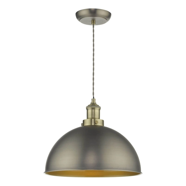 Lampa wisząca kopuła Governor GOV0161 do salonu chrom mosiądz