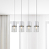 Wisząca lampa 4-płomienna Zelkova 3156 na listwie nad łóżko aluminium