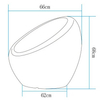 Owalny fotel tarasowy Comfy ES-SF001 Step LED 5W RGBW IP65 biały
