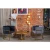 Fotel Chloe Velvet MSE011000303.V23 tapicerowany ciemnoszary złoty