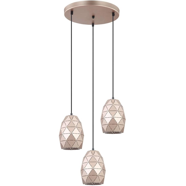 LAMPA wisząca HARLEY MDM-3480/3A GD Italux geometryczna OPRAWA metalowa KASKADA zwis szampański