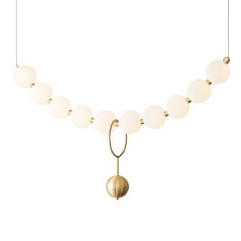 Żyrandol nad wyspę Pontti LWPON LED 30W 3000K kule białe złote