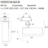Lampa wpuszczana SHINEMAKER H0120 Maxlight LED 15W 3000K ściemnialna czarna