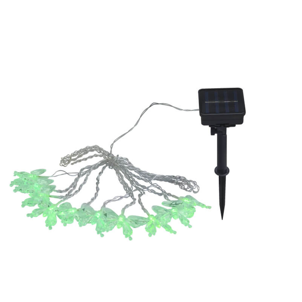 Solarna dekoracja motylki 4,6m 33706-10 Globo 10 LED RGB 0,06W multikolor