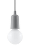 LAMPA wisząca SL.0575 industrialna OPRAWKA na żarówkę ZWIS przewód kabel szary