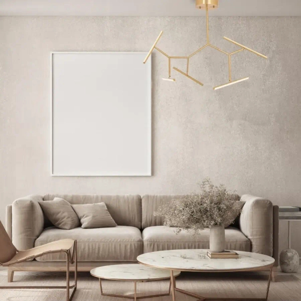 Ledowa lampa sufitowa 2071 LED 49W 3000K do przedpokoju złoty