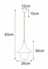 Zewnętrzna lampa wisząca Boston K-8126 łańcuchowa IP44 czarna złota
