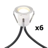 Wpustowy zestaw 6 spotów Unite 108644 Markslojd LED 0,4W 2700K IP44 chrom
