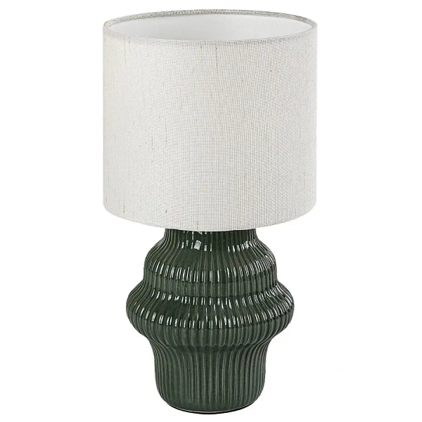 Lampka nocna do sypialni Glimo 74059 ceramiczna do czytana zielony