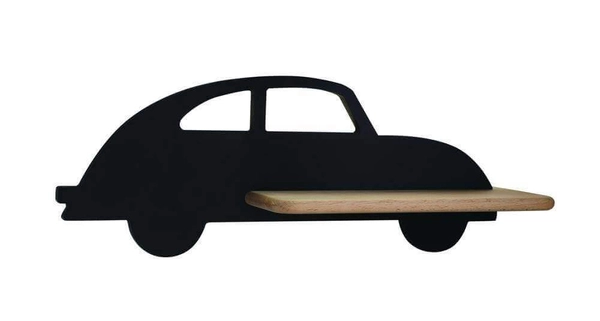 Kinkiet ścienny Kids Car 21-84781 LED 5W 4000K półka czarny drewno