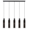 Szklana lampa wisząca ORLANDO 74404/05/65 Lucide przydymiony czarny