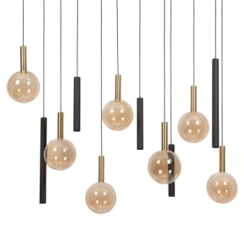 Wisząca lampa nad stół Josiane 21441/12/62 do jadalni szklane kule czarny