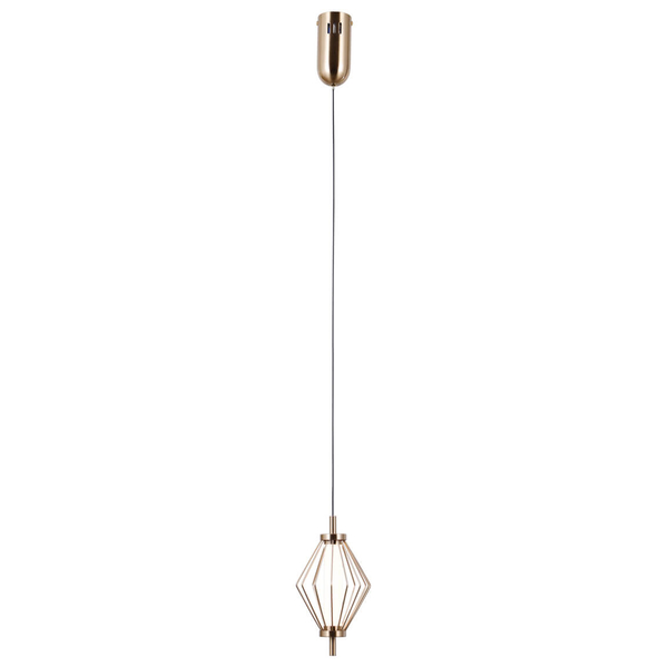 Druciana lampa wisząca Sevil PND-34403-1-HBR LED 5W 3000K diament złoty