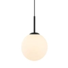 Wisząca lampa kula Deore PND-5578-1S-BK Italux metal szkło czarny biały