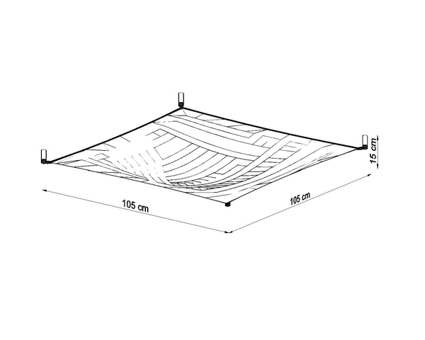 LAMPA plafon SL.0738 materiałowa OPRAWA sufitowa kwadratowa biała