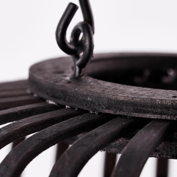 Bambusowa lampa stołowa Woodrow 93062/76 lampion czarny