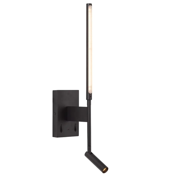 Ścienna lampa z włącznikiem Finan 68210/09/30 Lucide LED 6W+3W 2700K czarny