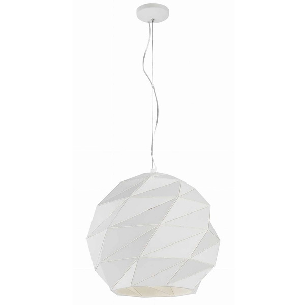 LAMPA wisząca REUS LP-8069/1P L WH Light Prestige geometryczna OPRAWA kula ZWIS ball biały