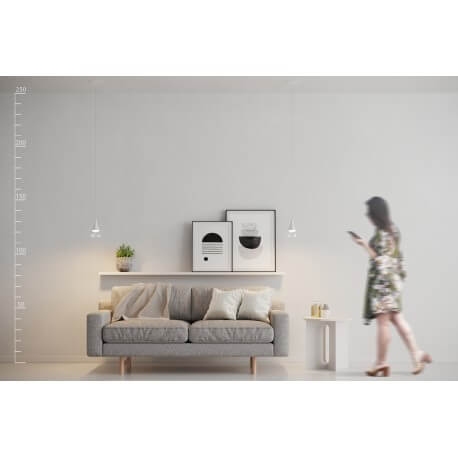 Biała lampa wisząca Dalmatia LED 5W 3000K do sypialni biała