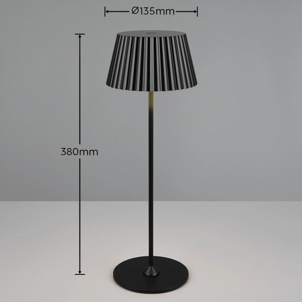 Stolikowa lampka ledowa Suarez R57706132 LED 2W 3000K IP44czarna