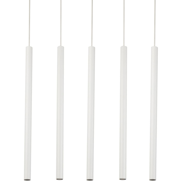 Wisząca lampa cylindriczne klosze Sopel 33616 Sigma metalowa biała