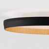 Metalowa lampa sufitowa VINAMAR LE44889 LED 36W 2700-3000K czarna drewniana