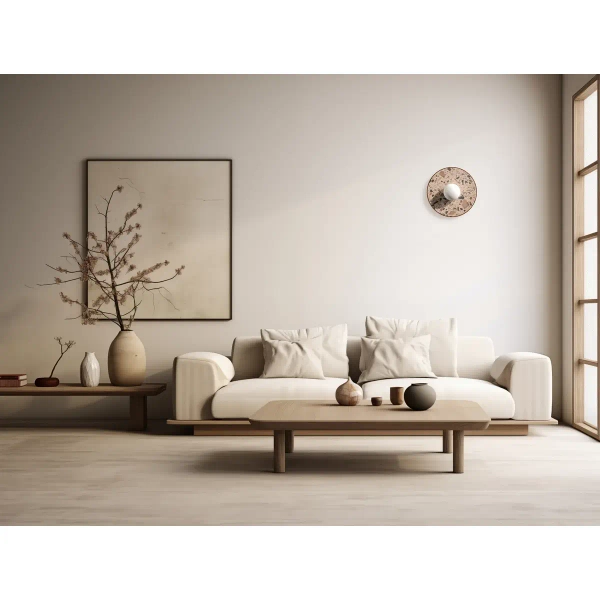 Lampa ścienna kulista LEGRA 21418115 lastrykowa IP44 brązowa biała