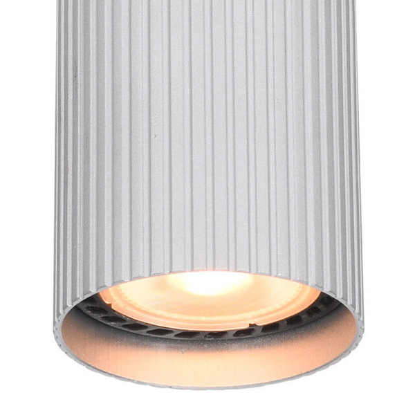 Sypialniana lampa natynkowa Rilok CLN-83920-S-ALU Italux metalowa srebrna
