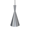 Metalowa lampa wisząca Trincola 5311 stożek do salonu nad stolik srebrny