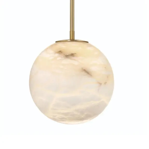 Kulista lampa wisząca Kepler QN-KEPLER-1P-M-BG LED 15W 3000K złoty biały