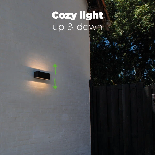 Elewacyjna LAMPA ścienna GEMINI 5189112012 Lutec prostokątna OPRAWA kinkiet LED 20W 3000K metalowy IP54 czarny