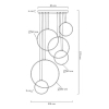 Pierścieniowa lampa wisząca Circulo MSE010100371 Moosee LED 156W 3000K czarna