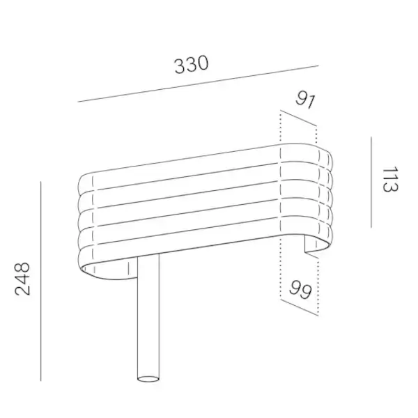 Lampa ścienna tubka regulowana RIBBY 26599-M930-Y6-00-12 LED 6,5W 3000K czarny metalowy