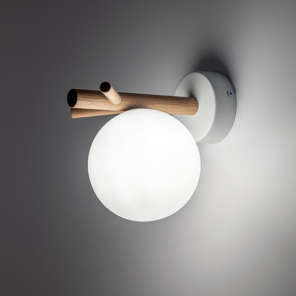 Kinkiet ścienny Sheron 5307 TK Lighting boho eko drewniany biały
