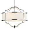 LAMPA okrągła Stesso Cromo S Orlicki Design abażurowa OPRAWA wisząca w stylu klasycznym kremowa chrom