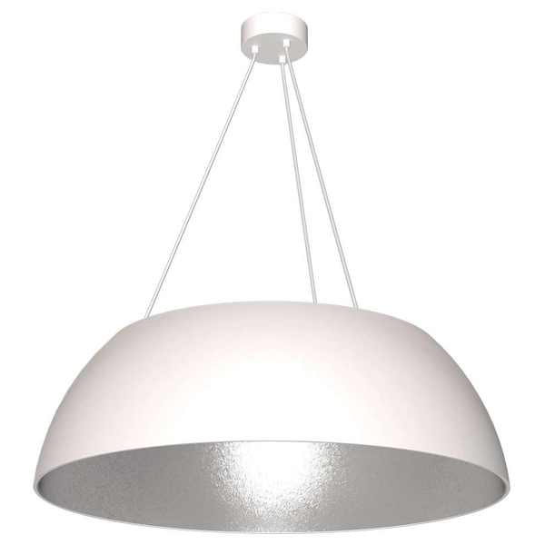 Lampa wisząca MORGAN MLP4477 Milagro salonowa OPRAWA okrągła biała srebrna