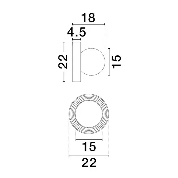 Porcelanowa lampa ścienna MALVANO LE45262 do salonu okrągła niebieska