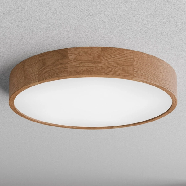 Sufitowa lampa Cleo 1307623600851 Temar okrągła drewniana dębowa