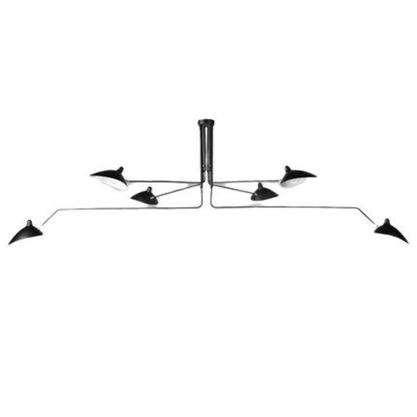 Sufitowa lampa pająk Crane ST-P8706 Step do jadalni czarna