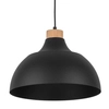 Rustykalna lampa wisząca Cap 2071 TK Lighting kopuła drewniana czarna