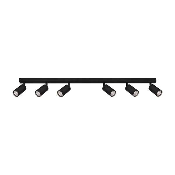 Plafon LAMPA sufitowa Monti K-4555 Kaja regulowana OPRAWA metalowe reflektorki tuby czarna