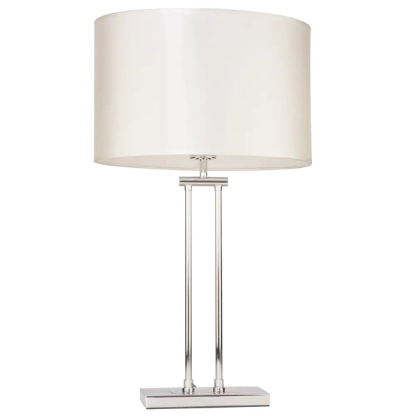 Stojąca LAMPA klasyczna ATHENS  T01444WH CR Cosmolight abażurowa LAMPKA stołowa biurkowa do gabinetu biała