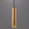 Lampa wisząca TUBO 31-78582 okrągła ażurowy zwis tuba boho drewniana