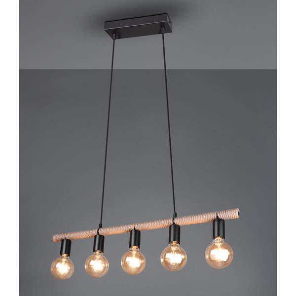 Zwieszana lampa Einar R30605032 RL Light japandi eco brązowy czarny