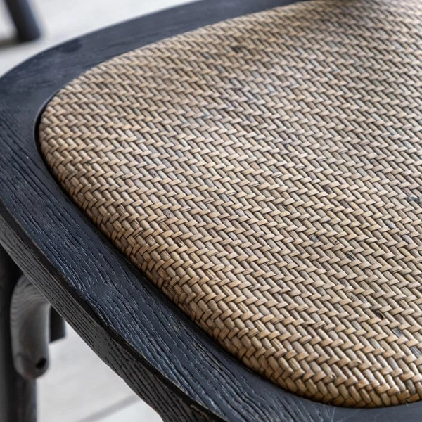 Drewniane krzesło 2 sztuki Cafe 5059413872730 kuchenne czarne