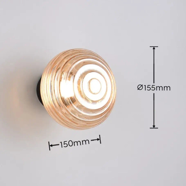 Kinkiet na ścianę EARL R27771113 LED 1,5W 3000K bursztynowy czarny
